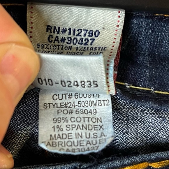 True Religion Men’s rare super Joey T Jeans - Size 28 - Made in USA - Picture 6 of 8